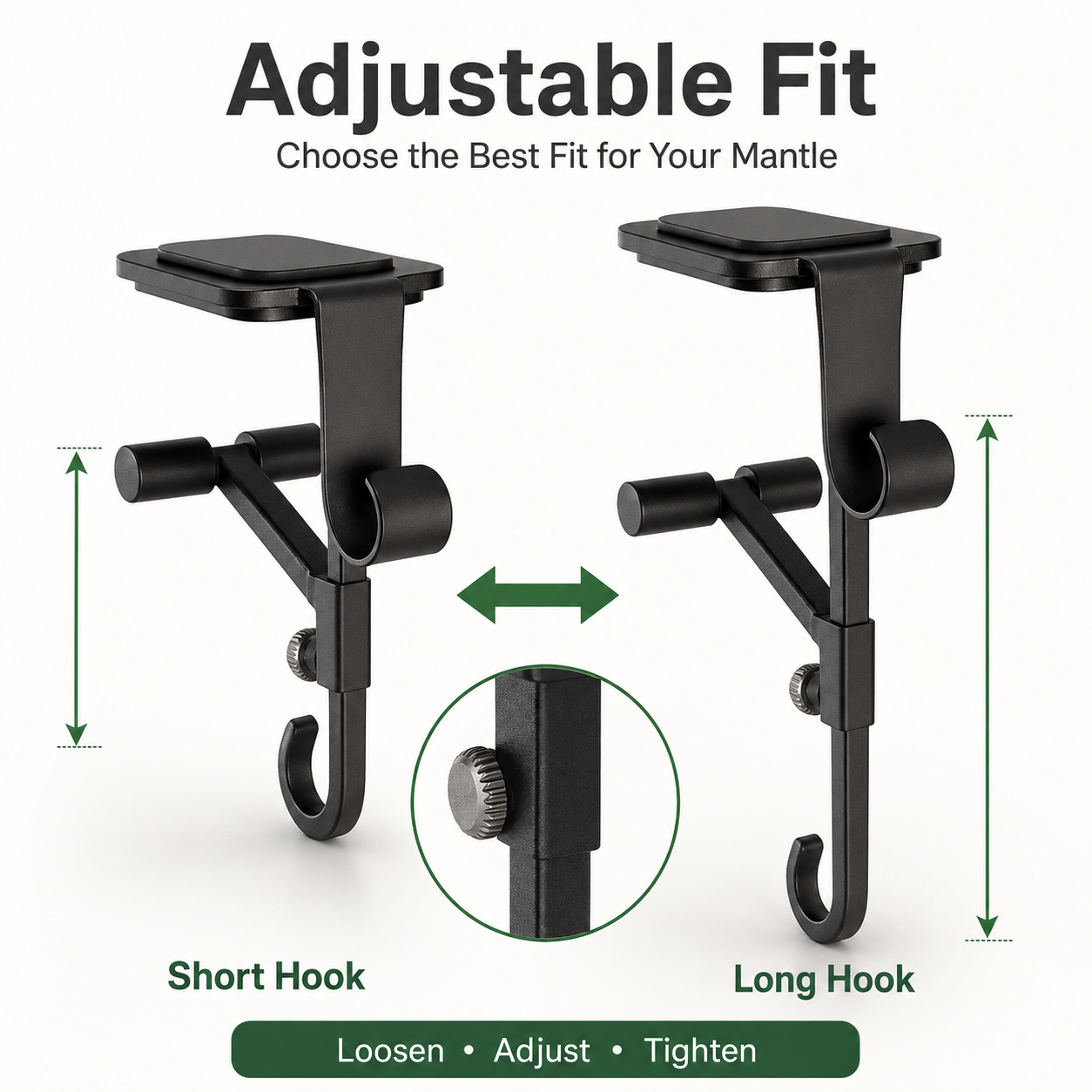Adjustable Stocking & Garland Mantle Hangers