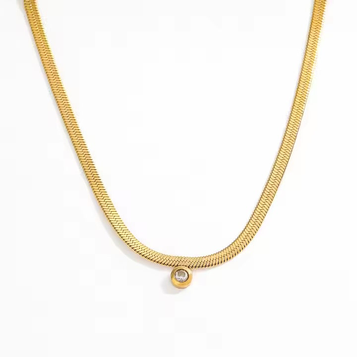 Zircon Chain Necklace