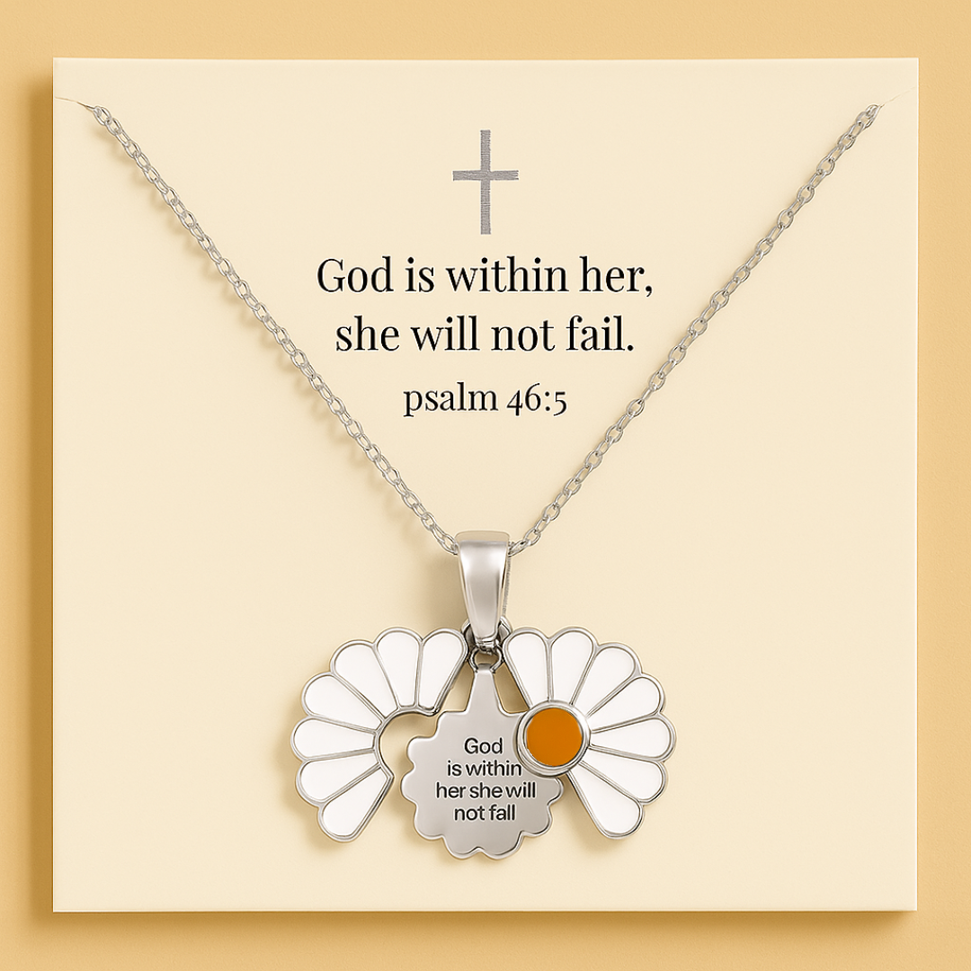 Silver Hidden Strength Daisy Locket