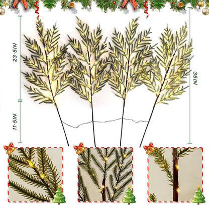 Lighted Norfolk Pine Branches