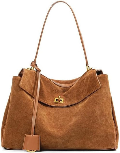 Suede & Leather Tote Bag