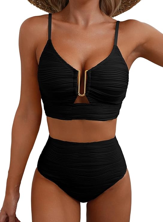 High Waisted 2 Piece Bikini Set