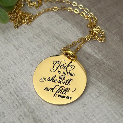 She Will Not Fall Necklace