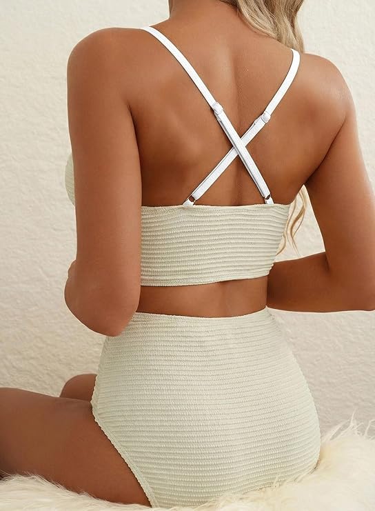 High Waisted 2 Piece Bikini Set