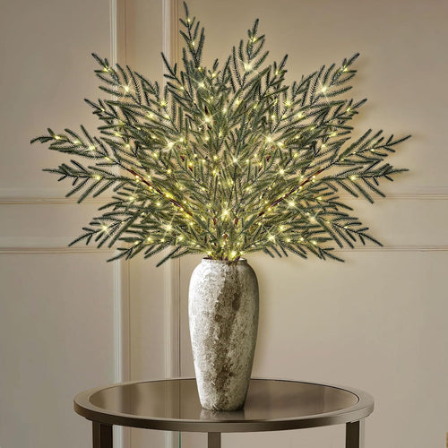Lighted Norfolk Pine Branches