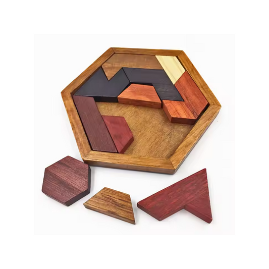 Hexagon Wooden Brain Teaser