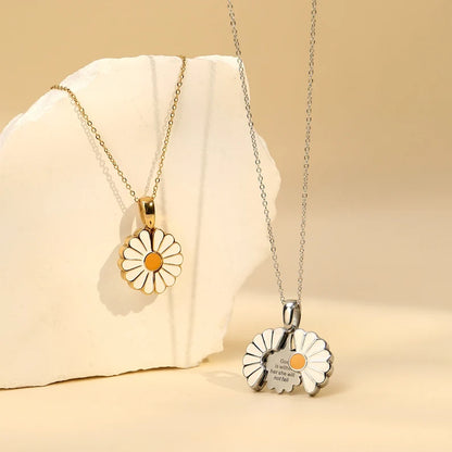 Silver Hidden Strength Daisy Locket