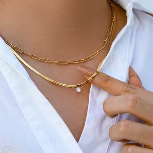 Zircon Chain Necklace