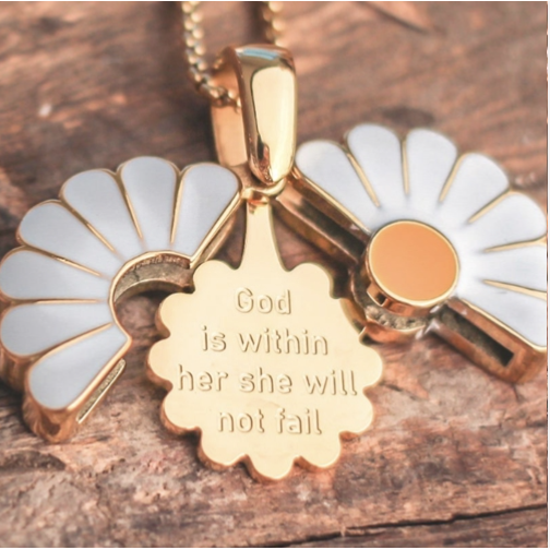 Gold Hidden Strength Daisy Locket