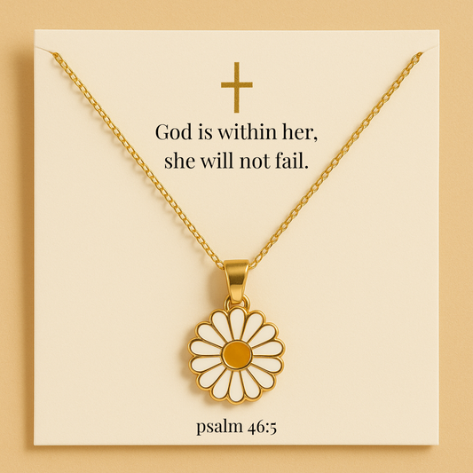 Gold Hidden Strength Daisy Locket