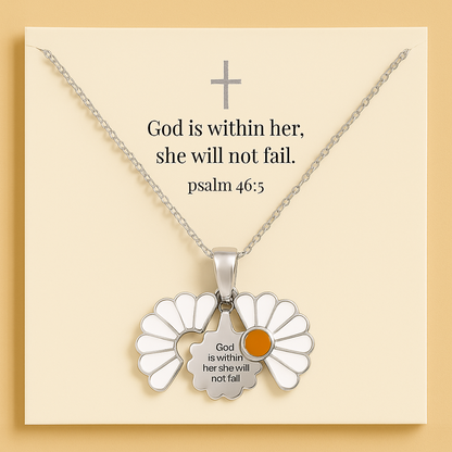 Silver Hidden Strength Daisy Locket