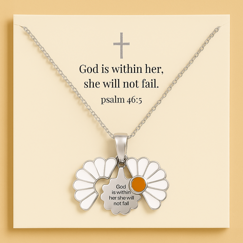 Silver Hidden Strength Daisy Locket