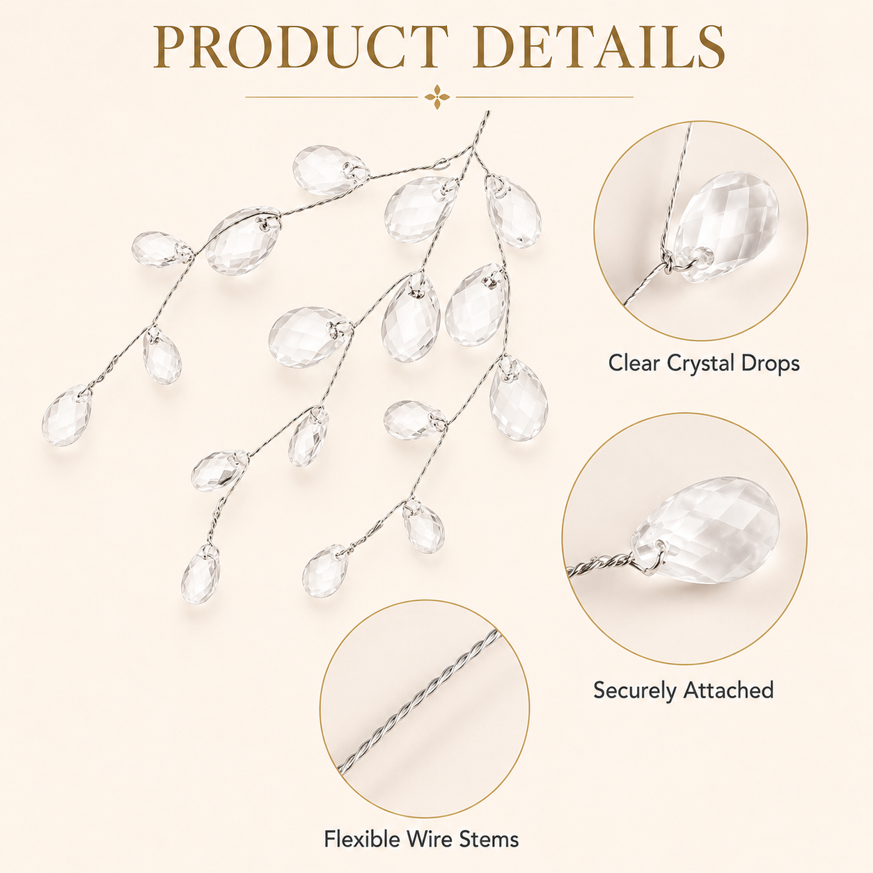 Crystal Drop Christmas Tree Branches
