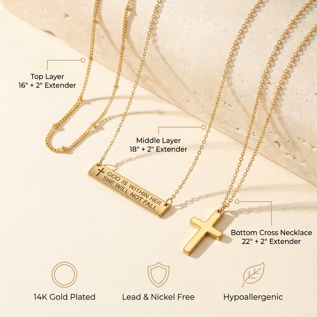 Layered Faith Necklace Set