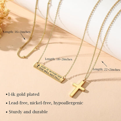 Layered Faith Necklace Set